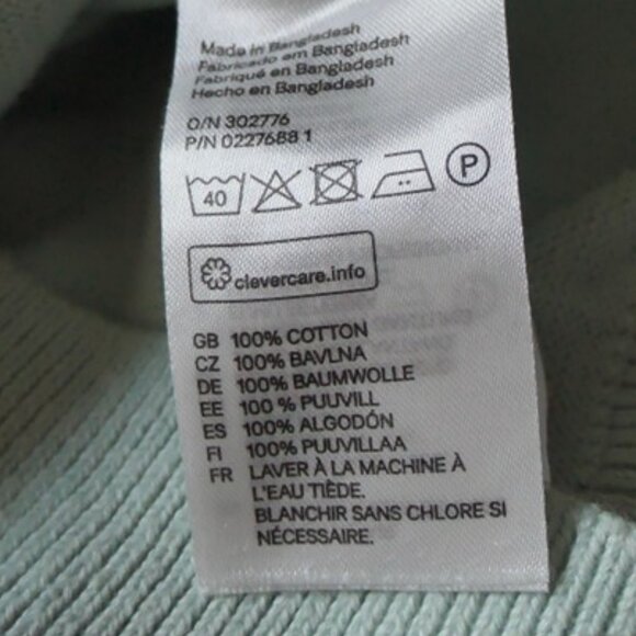 mint green buttoned cotton cardigan, H&M, XS, - Picture 6 of 7